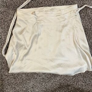Shore Cream Satin Skirt